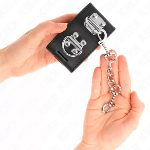 KINK - TÖBBPOZÍCIÓS CSUKLÓRÖGZÍTŐK LAKATZÁRÁSSAL FEKETE ÁLLÍTHATÓ 16-23 CM X 5,5 CM