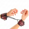 KINK - GYÉMÁNTMINTÁS CSUKLÓRÖGZÍTŐK SÖTÉTVÖRÖS ÁLLÍTHATÓ 17-26 CM X 5,5 CM