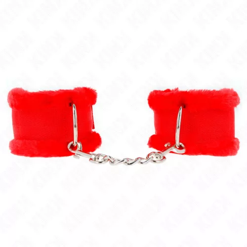 KINK - SZŐRÖS VONALAS CSUKLÓRÖGZÍTŐK PIROS ÁLLÍTHATÓ 17-31 CM X 7 CM