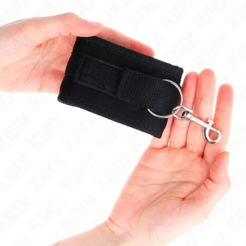 KINK - NEJLON KÖTÉS KAMPÓS ÉS HUROG CSUKLÓRÖGZÍTŐK FEKETE MODEL 2 ÁLLÍTHATÓ 18-35 CM X 6 CM