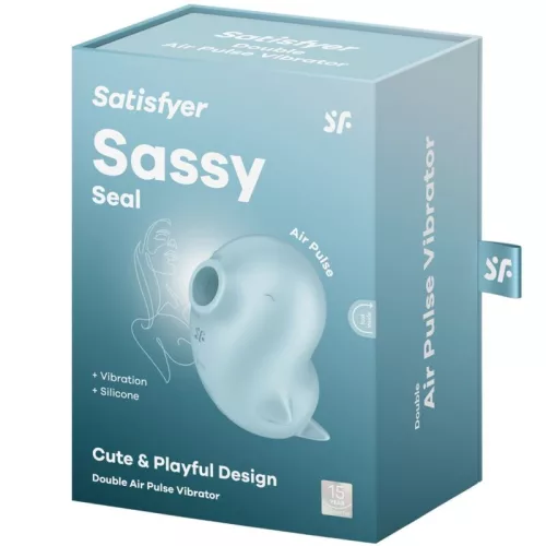 SATISFYER - SZESZES ZÁRÁS STIMULÁTOR ÉS VIBRÁTOR KÉK