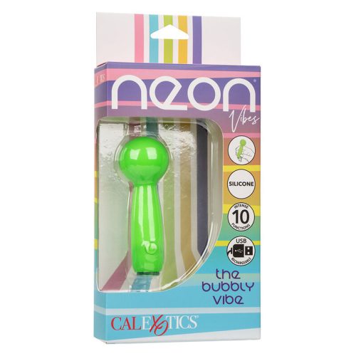 CALEXOTICS - NEON VIBRÁCIÓ BUBBLY VIBE MINI MASSAGER 10 VIBRATIONS GREEN