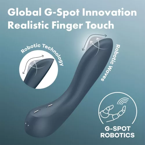 SATISFYER - G-SPOT WAVE 4 12 REZGÉSI PROGRAM VIBRÁTOR SÖTÉTSZÜRKE