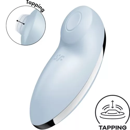 SATISFYER - TAP & CLIMAX 2 VIBRÁTOR ÉS STIMULÁTOR KÉK