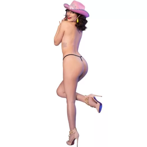 CHILIROSE - CR 4836 TANGA CSÓKOLJ MEG ME FEKETE S/M