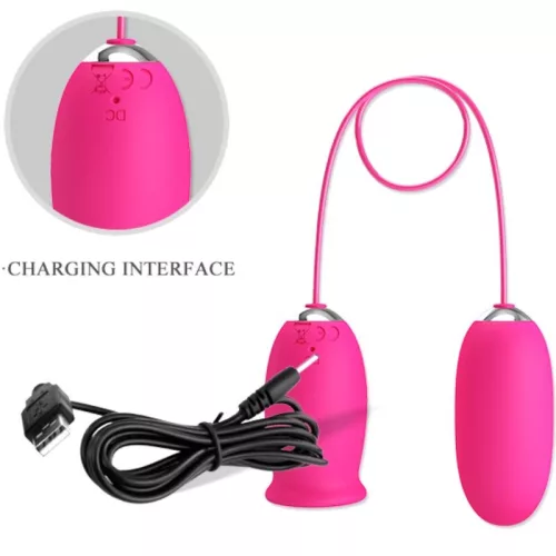 PRETTY LOVE - DAISY VIBRÁLÓ TOJÁS + CSIKLÓS STIMULÁLÓ NYELV RÓZSASZÍN