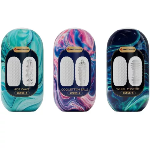 PRETTY LOVE - VENUS X 15 SZILIKON FÉRFI MASZTURBÁTOR FEHÉR