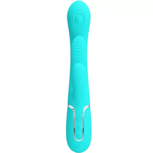 PRETTY LOVE - SHANIA TRIPLE RABBIT MULTIFUNCTION VIBRÁTOR 3 AZ 1-BEN KÉK