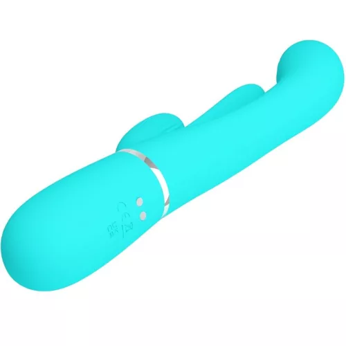 PRETTY LOVE - SHANIA TRIPLE RABBIT MULTIFUNCTION VIBRÁTOR 3 AZ 1-BEN KÉK