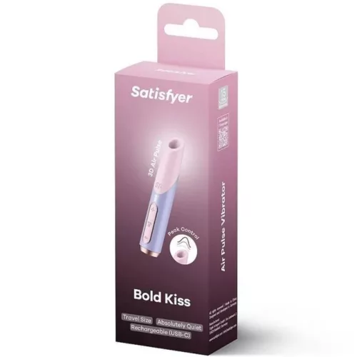 SATISFYER - BÁTOR CSÓK, HULLÁM KLITORIS STIMULÁTOR RÓZSASZÍN / IBOLYA