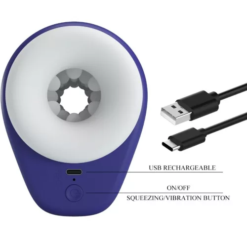 PRETTY LOVE - DJ NŐ FÉRFI MASZTURBÁTOR REZGÉSSZEL, 5 BEÁLLÍTÁSSAL LILA