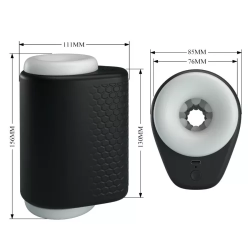 PRETTY LOVE - DJ LÁNY FÉRFI MASZTURBÁTOR REZGÉSSZEL, 5 BEÁLLÍTÁS FEKETE