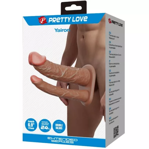 PRETTY LOVE - YAIRON DUPLA PÉNISZPÁNCÉL 4 CM-ES KITERJESZTÉSŰ MULATTAL