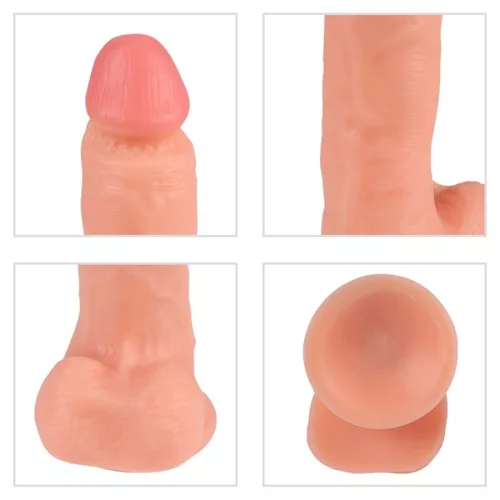 SHEQU – VASSÁRKÁNY VIBRÁTOROS DILDO TÁVIRÁNYÍTÓVAL 17,5 CM