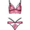 LEG AVENUE - 81623 BRA + TANGA KÉSZLET BORDÓ MÉRET L