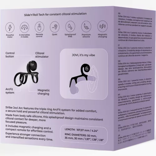 CSIGA HANGULAT - JOVI ARC COUPLE RING TÁVIRÁNYÍTÓ FEKETE