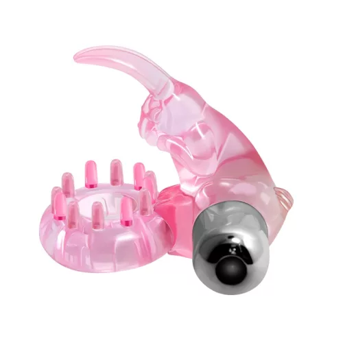 Penisring met kogelvibrator roze 1