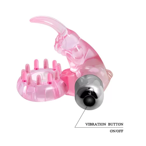 Penisring met kogelvibrator roze 1