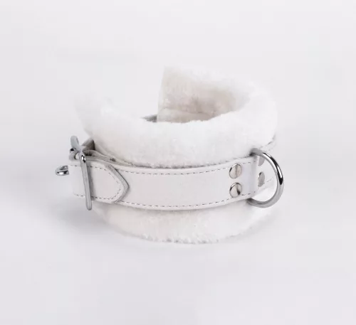 Handboeiontwerp gemaakt van kalfzacht leer wit