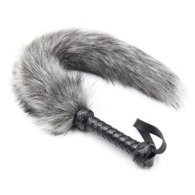 Whip for Caress – érzéki korbács, 45 cm szürke