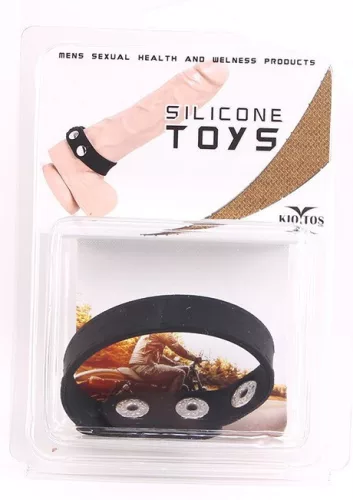 Prémium szilikon péniszgyűrű 3 patenttal, 15 mm