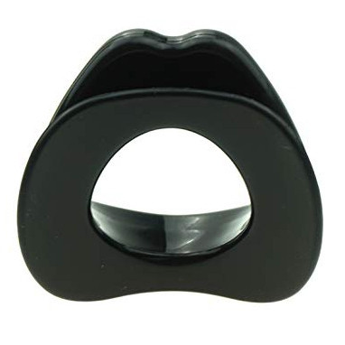 Fekete nyitott szájú maszturbátor