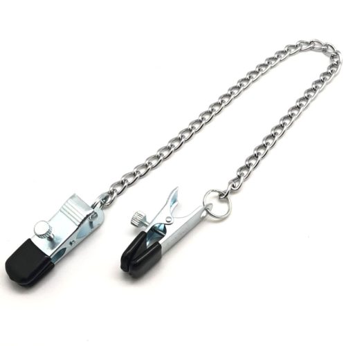 Fém mellbimbócsipesz lánccal – érzéki kiegészítő