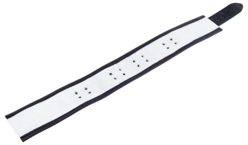 Bőr nyaklánc 3 gyűrűvel – fehér-fekete elegancia