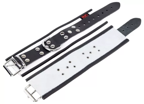 Prémium bőr bilincs – fehér/fekete színben