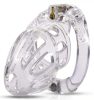 Beam Chastity Cage – átlátszó intim zár 6 x 3 cm