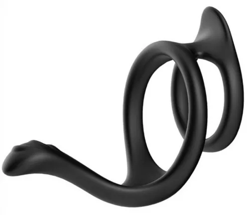 Prémium szilikon péniszgyűrű – dupla stimulációval