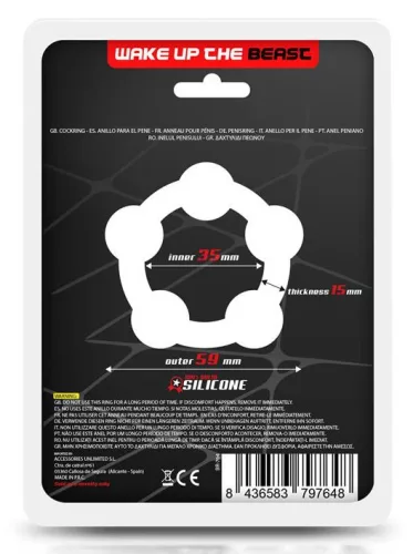 Silicone Cockring – elegáns fekete péniszgyűrű 35mm