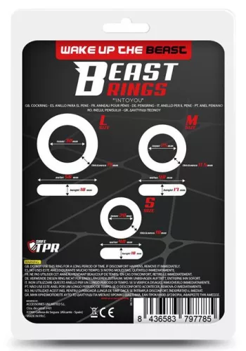 Beast Rings – 3 db átlátszó prémium gyűrű szett