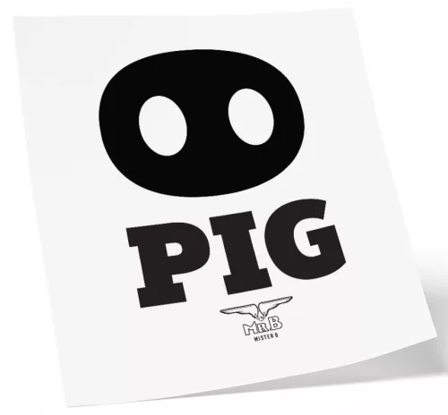 MrB Pig – ephemere tetoválás 10 x 10 cm