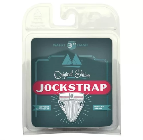 Jockstrap Original – háromsávos fekete sport alsónemű