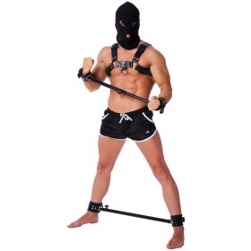 Állítható fém rúd bőr mandzsettákkal – 35-60 cm