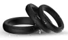 Prémium szilikon péniszgyűrű szett – fekete, 3 darabos