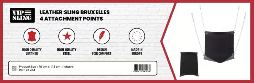 Brüsszeli bőrszíj XL – prémium négypontos tartó