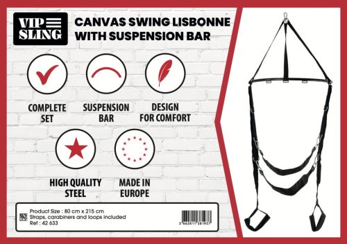 Lisbon Komplett Hintaállvány – stílusos szövet hintával