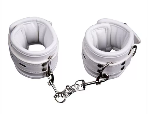 Cuff Bomb – fehér bokapántok a szenvedélyes játékhoz