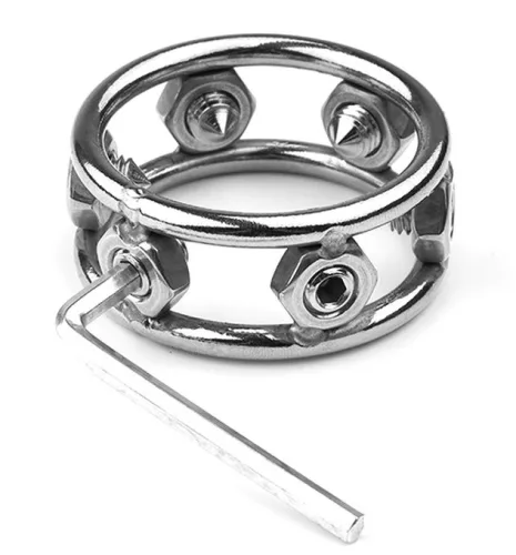 Fém péniszgyűrű acél tövisekkel – prémium érzékiség