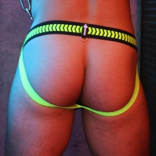 Breedwell Daycrawler – fekete-fluoreszkáló jockstrap