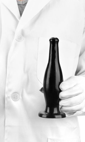 Prémium Plug Bottle S – fekete anális izgató 16 cm