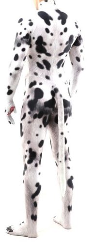 Dalmata kutya cosplay jelmez – fekete-fehér stílusban