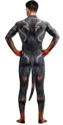 Szenvedélyes Farkasember jelmez – fekete és piros kombináció