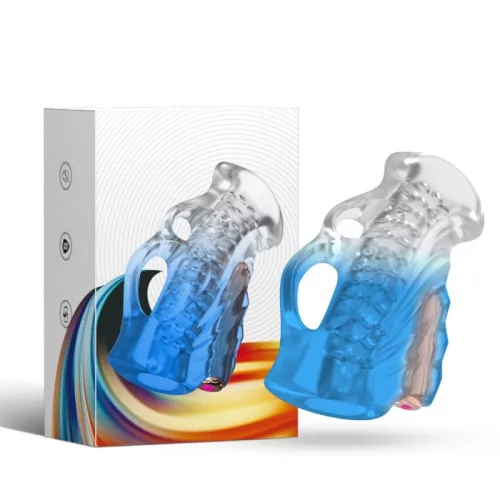 Prémium vibráló maszturbátor – Kék fagyos élmény