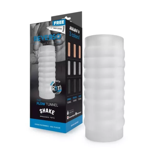 Flow Tunnel Shake Reverso – érzéki maszturbátor fehérben