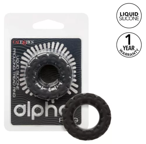 Cockring Alpha Black – prémium péniszgyűrű 25 mm
