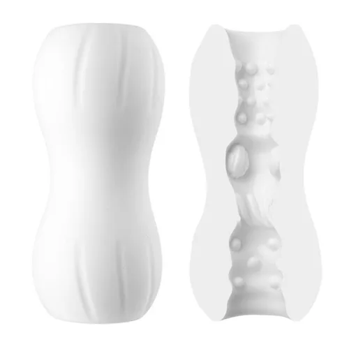 Dupla izgató – prémium maszturbátor fehér színben