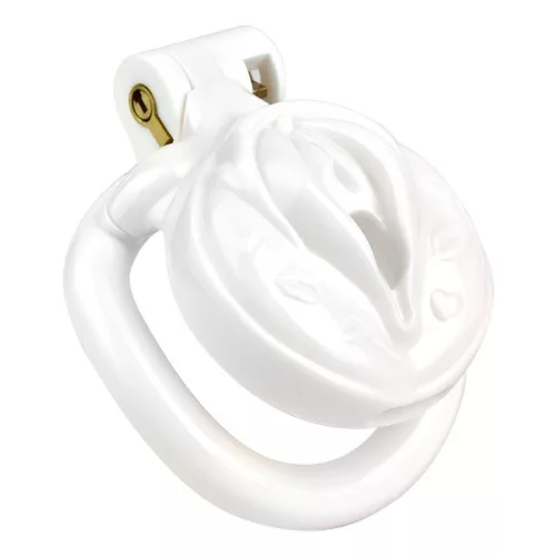 Sissy Kiss – prémium fehér szexi zár cage 3.5 x 3.8cm